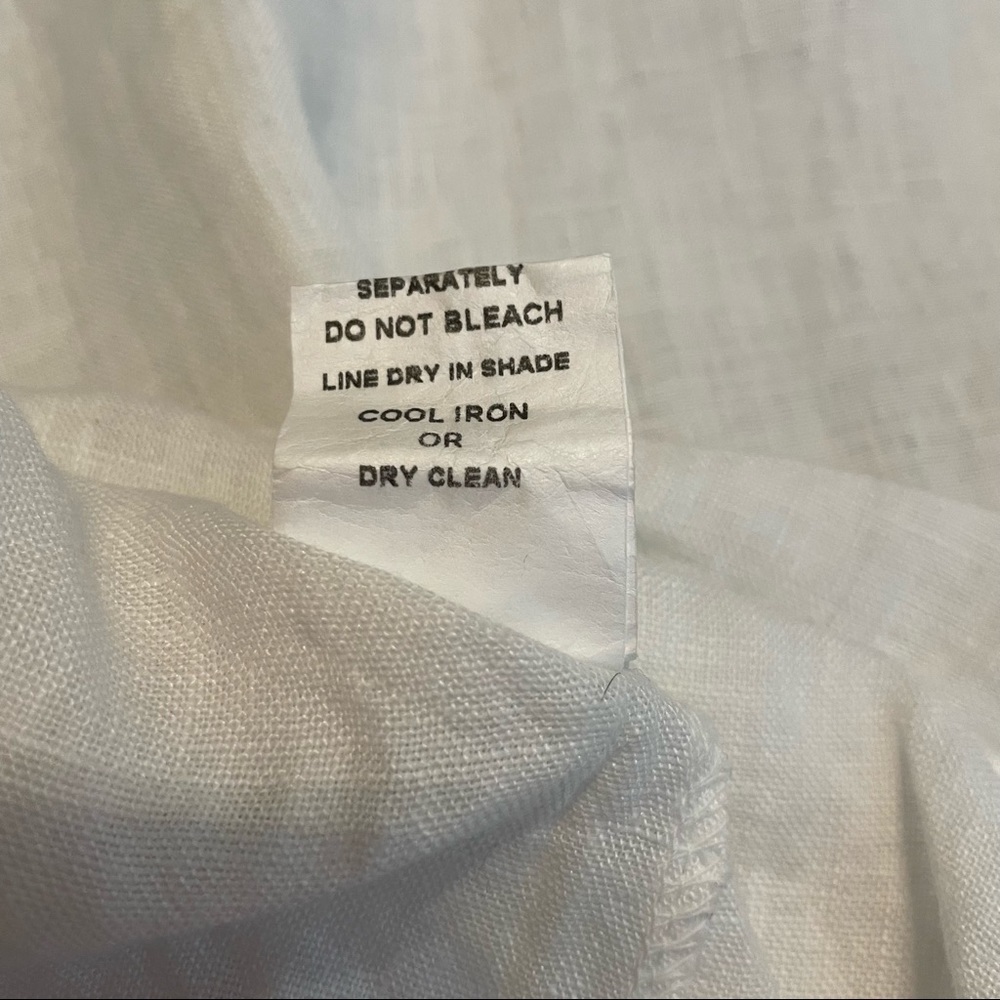 Francesca Bettini Made In Italy 100% Linen Eyelet Detailed Top Sz. S - Picture 8 of 10
